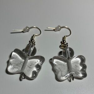 Handmade Whimsical Blue  Butterfly Earrings